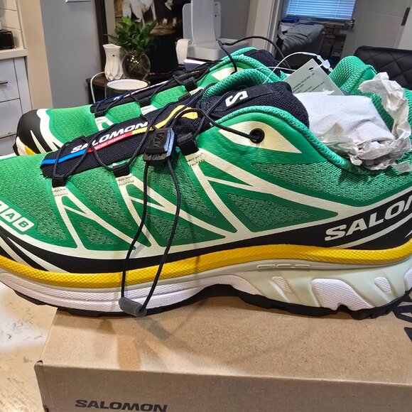 Salomon XT-6 Men's Bright Green Sulphur 475831 Hiking Trail Mens Size 13 NEW - Picture 6 of 15